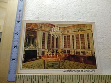 Postcard La Bibliotheque de Louis XVI (Library) Versailles France