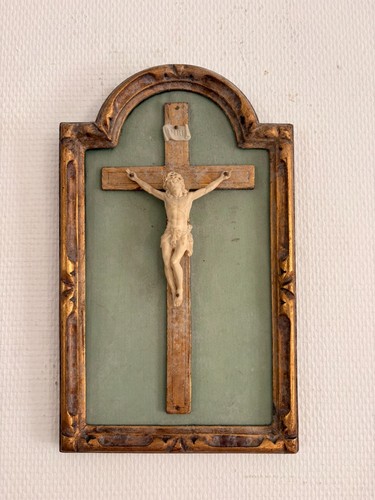 Ancien crucifix christ cadre - ancien,