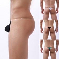 Sous vêtement homme lingerie érotique voir à travers sexy couleur unie string