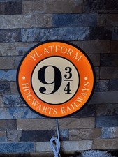 Enseigne Lumineuse Platform 9 3/4 - Décoration Murale LED