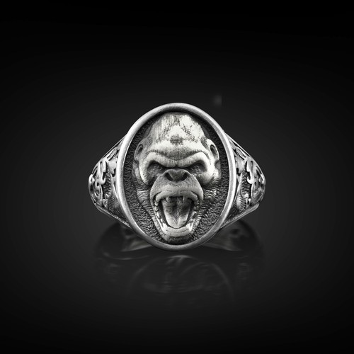 Bague argent unique gravée - bague, en