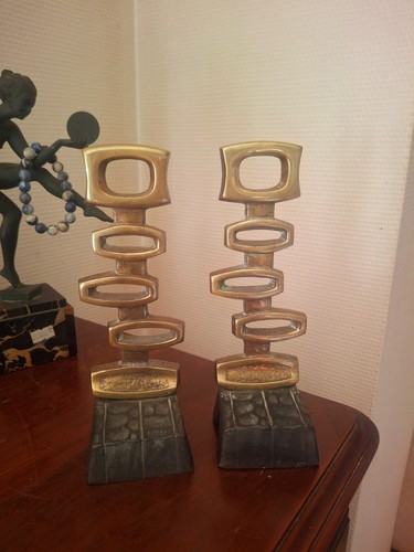 Serre livres moderniste bronze - serre-livres,