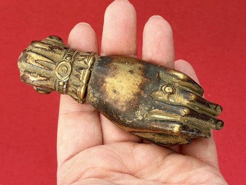 Heurtoir ancien bronze main - heurtoir,