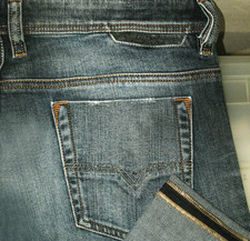 HOT Men DIESEL SAFADO 885K Slim STRAIGHT STRETCH DARK Jeans 33 x32 (Fit 34x32.5)