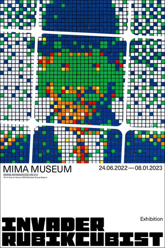 Invader rubikcubist poster - rubikcubist,