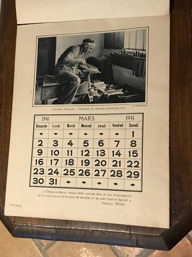 Calendrier marechal petain - calendrier, petain"