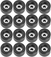 16x Pieds en caoutchouc 25 x 15 mm avec insert en acier ADAM HALL Pied de Meuble