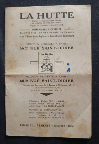 Ancien catalogue scout - scout, la