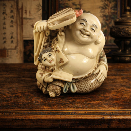 Ancienne statuette asiatique - statuette,