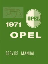 MANUEL D'ATELIER OPEL 1971