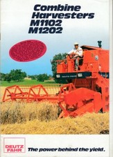 1980 DEUTZ-FAHR M1102 & M1202 COMBINE HARVESTER 12p German Brochure in English