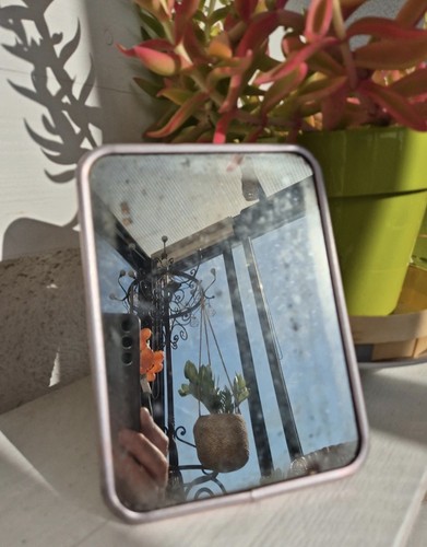 Miroir rectangulaire argenté