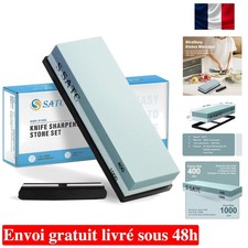 Pierre à Aiguiser Professionnelle – SATC 2 en 1, Compacte et Efficace pour Chefs