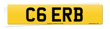 TVR Cerbera customised cherished registration number plate C6 ERB