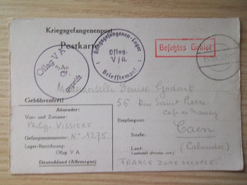 Lettre 1940 document militaire - document,
