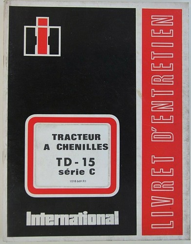 Livret entretien tracteur - d'entretien,