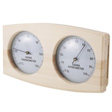 Thermomètre et Hygromètre de Sauna en Bois, Accessoire de Spa Mural, Mécani3933