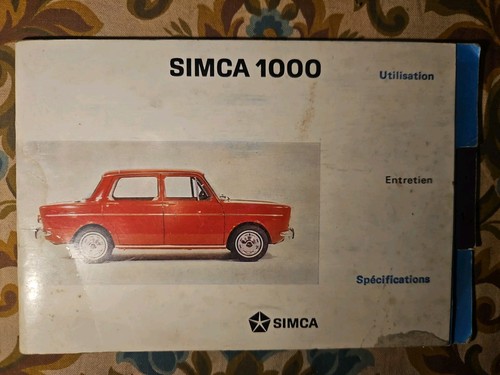 Simca 1000 utilisation - utilisation,