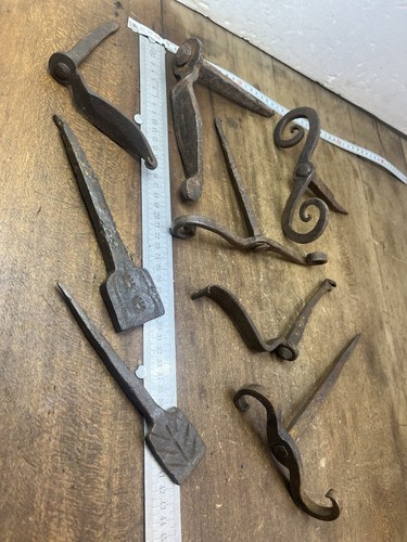 Lot old stops wrought - old,