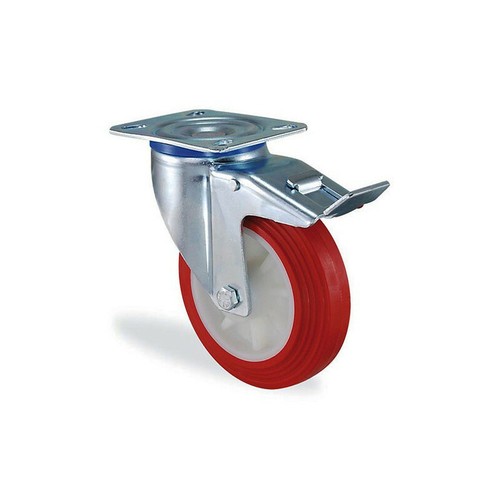 Roulette pivotante frein - à,