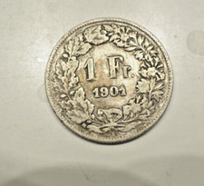 SUISSE 1 FRANC ARGENT 1901 Berne RARE