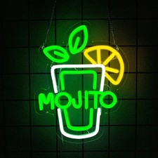 enseigne néon LED bar MOJITO