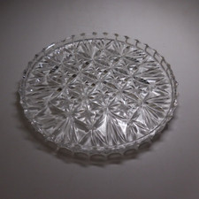 N24.349 plateau tarte vide-poche cristal art déco table design rond transparent