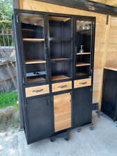 Buffet vitrine design industriel 