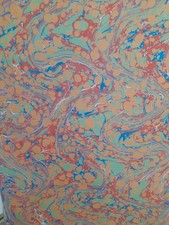 Papier marbré à la cuve de