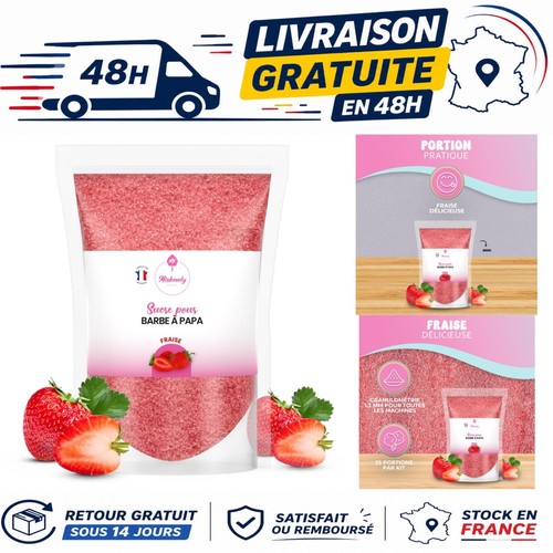 Sucre barbe papa fraise - barbe,