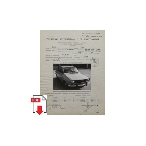 1973 dacia 1300 - 1300, fiche