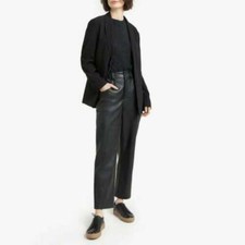 Pantalon En Cuir Noir Pour