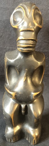 Tiki statuette bois - bois, sombre
