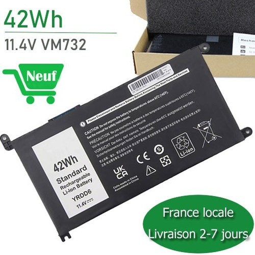 Yrdd6 1vx1h batterie pour dell - yrdd6,