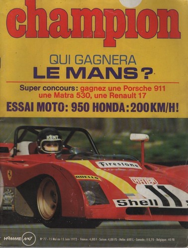 Champion 1972 24h mans - champion, 77
