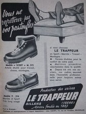 1953 PRESS AD SHOES THE TRAPPER SCOUT MODEL - ADVERTISING