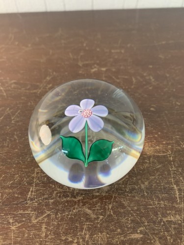 Presse papier fleur - en, cristal