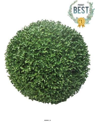 Boule buis factice feuilles - boule,