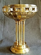 Superbe Ancienne Grande Coupe Piedestal, Compotier Cristal Val Saint Lambert Vsl