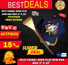 HILTI CHISEL WIDE FLAT SPM SDS MAX 2" X 15" PREOWNED, FREE EXTRAS, FAST SHIPPING