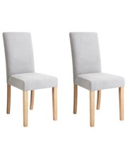 Lot de 2 Chaises en Tissu Gris