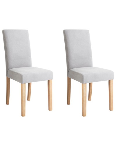 Lot chaises tissu gris - 2,