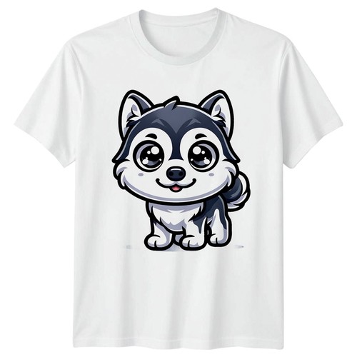 Shirt mignon husky chiot - husky,