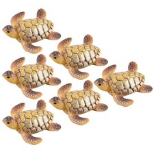  6 Pcs Petites Tortues En Résine Ornements De D'aquarium Décorations