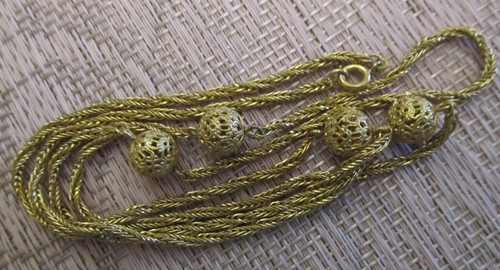 Collier sautoir chaine plaqué