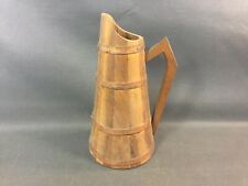 Ancien pichet d'eau en bois forme tonneau vintage déco Art Déco french antique