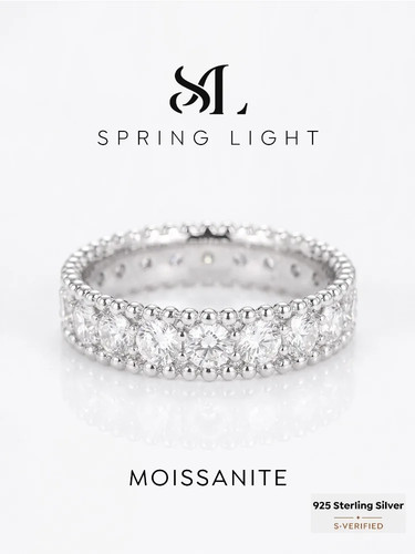 Bague femme moissanite ronde - bague,
