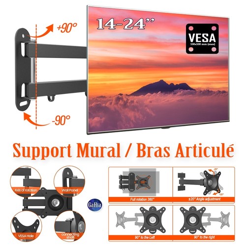 Support mural bras articulé - support,