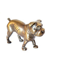 Small Bronze Animal Vintage 1930 / 1940 circa "Boxer Dog".