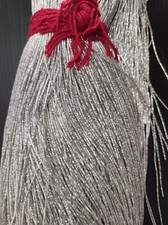 Fil à broder frisé argenté